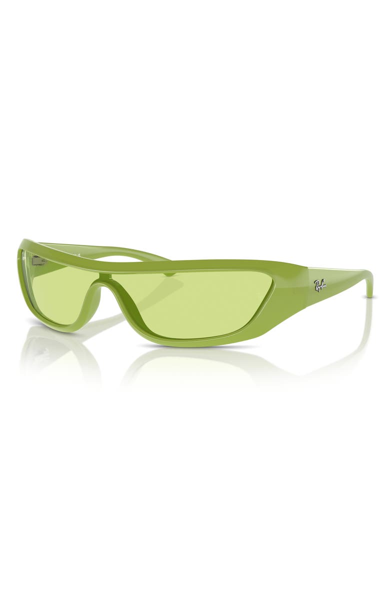 Ray-Ban Xan 134mm Wraparound Sunglasses, Alternate, color, Green