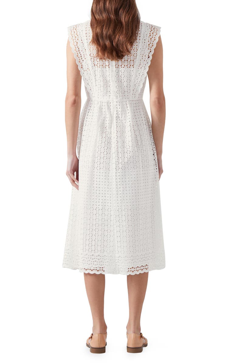 LK Bennett Laila Broderie Cotton Dress, Alternate, color, 