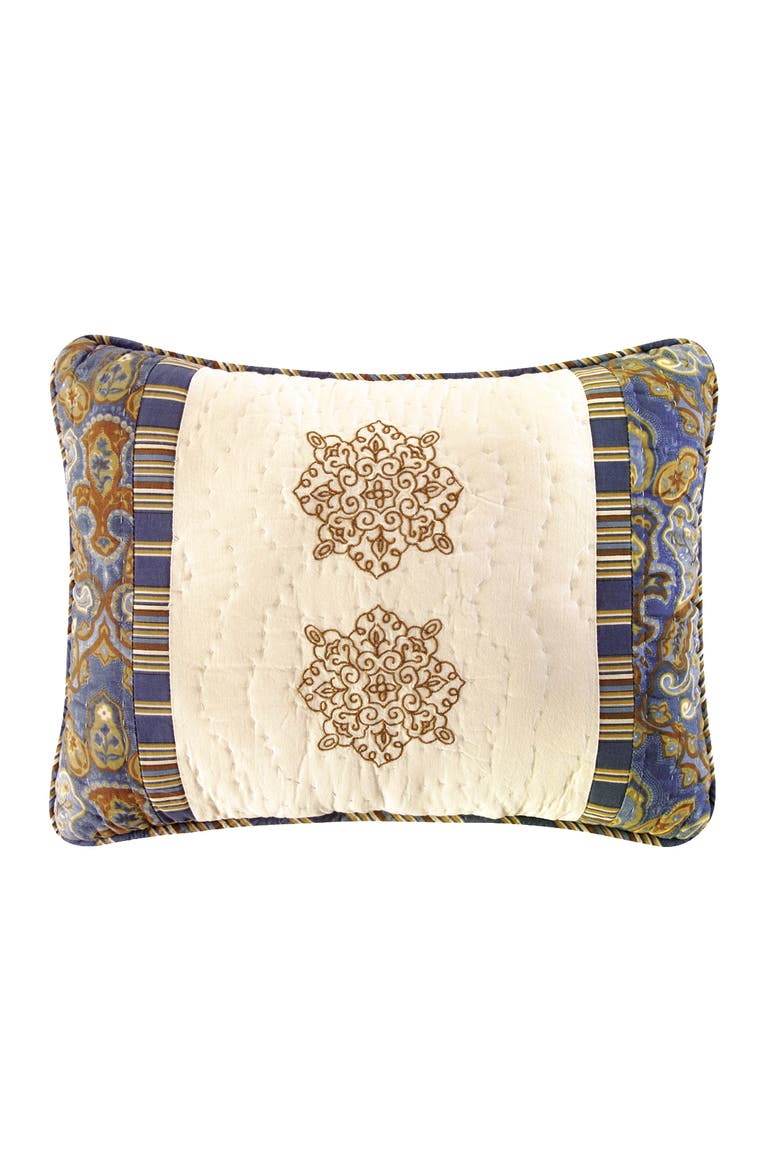Siena Floral Embroidered Mini Accent Pillow 12" x 16", Main, color, Off-White