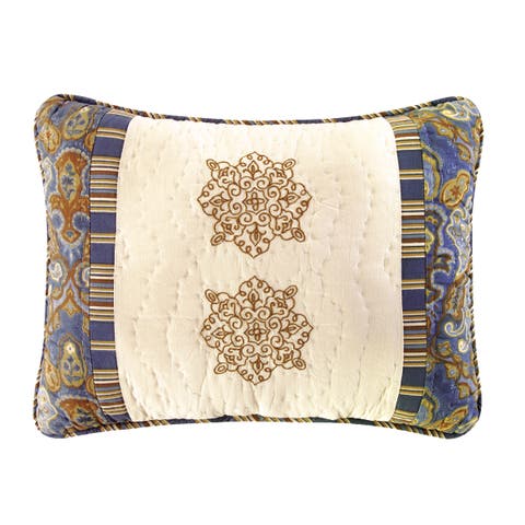 Siena Floral Embroidered Mini Accent Pillow 12" x 16"