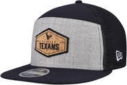 New Era Men's New Era Gray/Navy Houston Texans Cork Split Panel 9FIFTY Trucker Snapback Hat