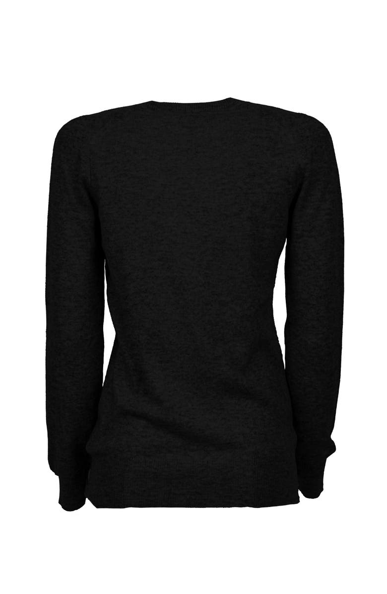 Monticelli Cashmere Pure Cashmere Essential V-Neck Sweater, Alternate, color, Black