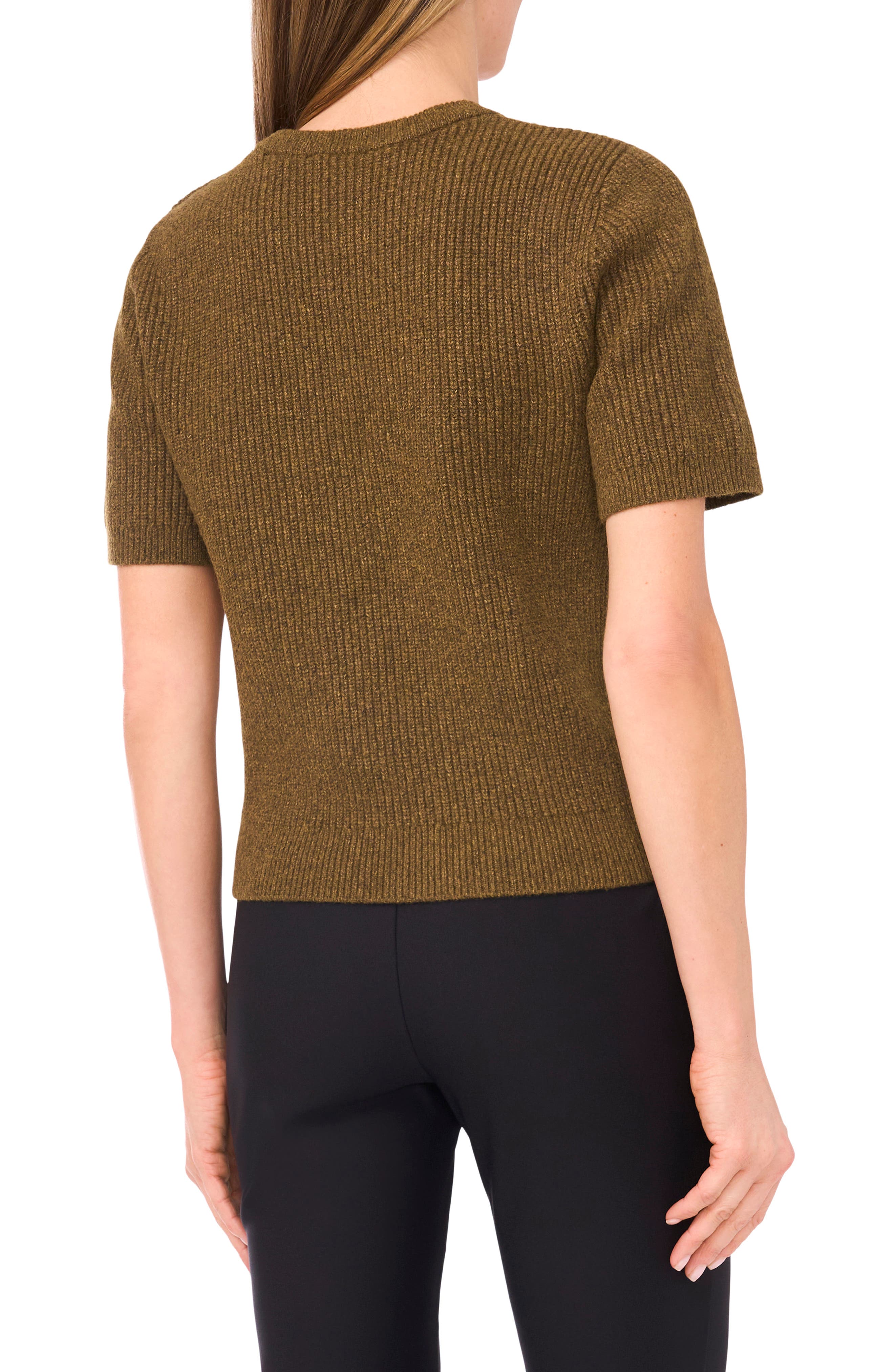 Liya Short Sleeve Rib Sweater - image 2
