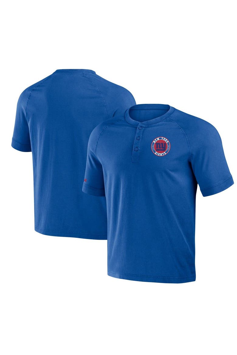 Men's NFL x Darius Rucker Collection by Fanatics Royal New York Giants Washed Raglan Henley T-Shirt, Main, color, Royal