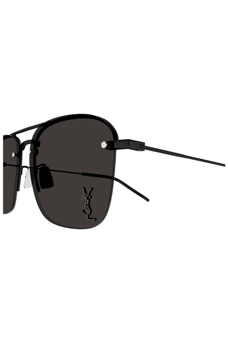 59mm Tinted Aviator Sunglasses, Alternate, color, BLACK