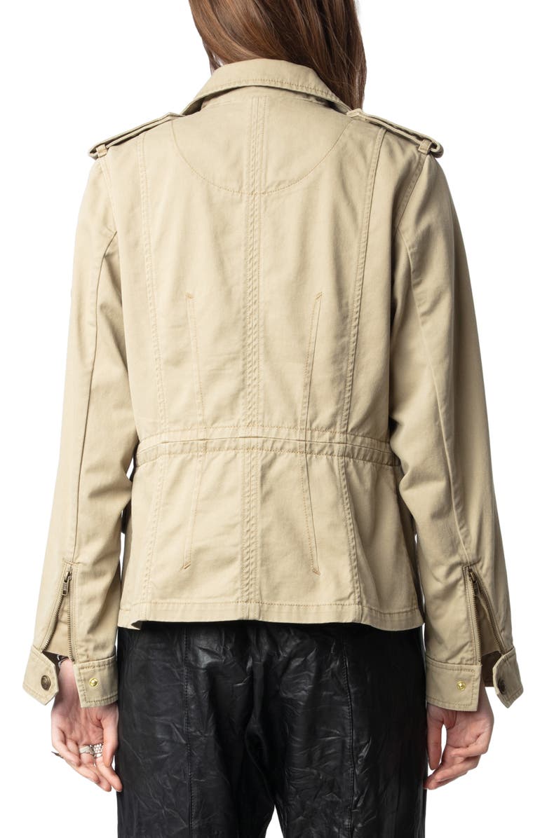 Zadig & Voltaire Klimi Cotton Jacket, Alternate, color, 