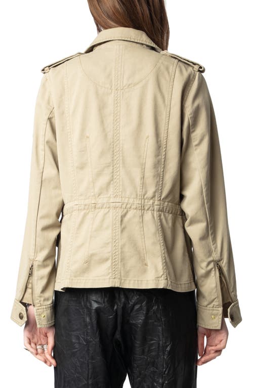 Zadig & Voltaire Klimi Cotton Jacket In Latte