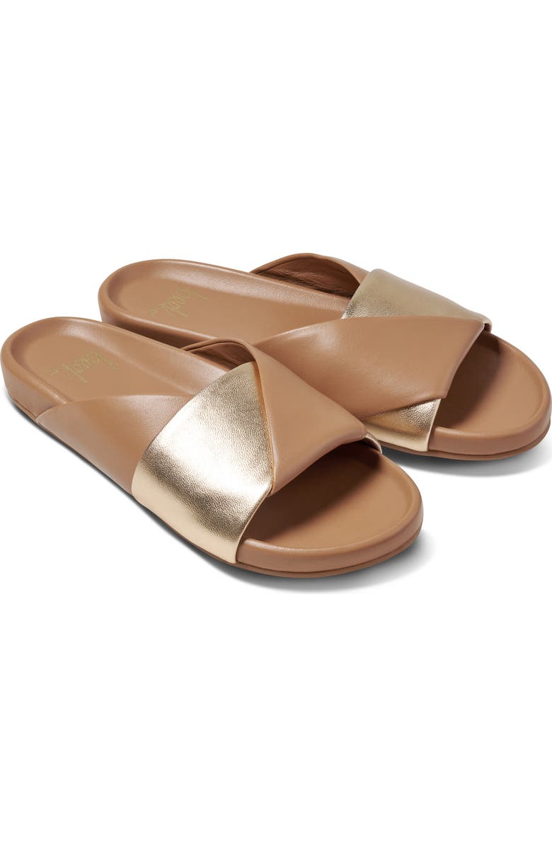 Beek Paloma Slide Sandal, Main, color, Gold/Honey