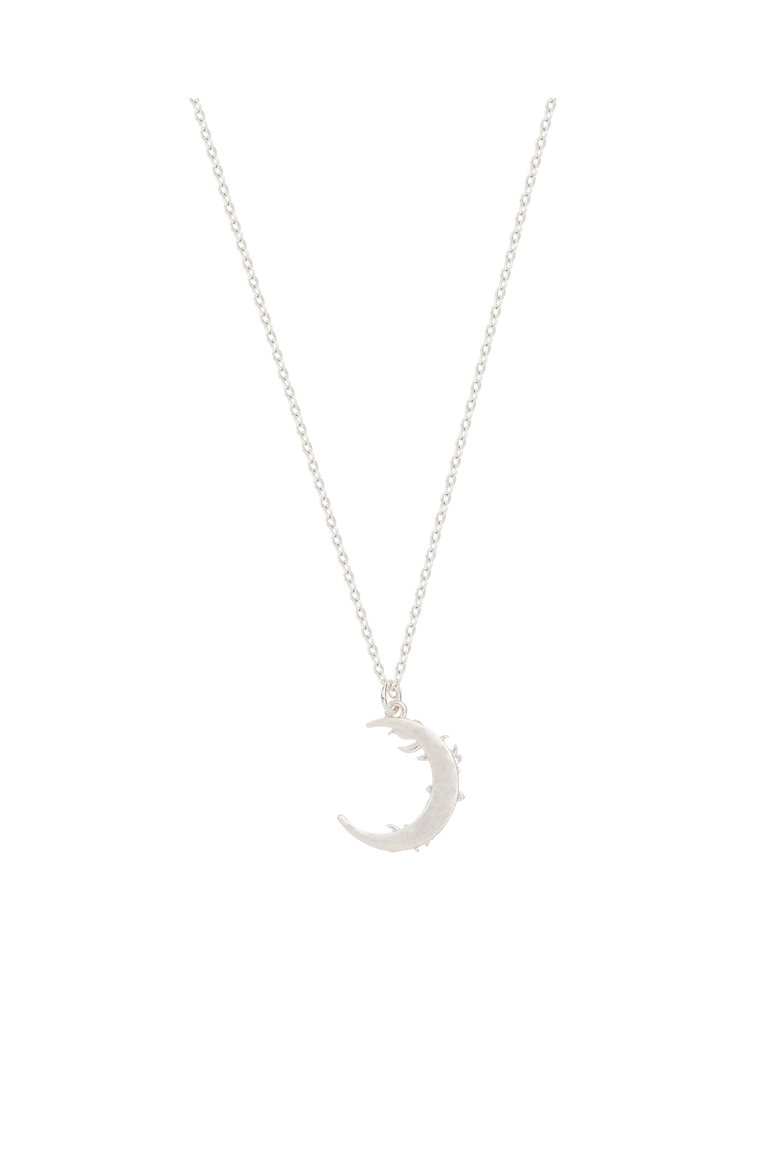 Nightshade Moon Silver Chain Necklace, Alternate, color, Silver