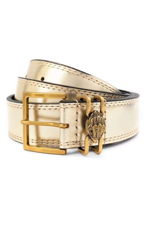 Shoreditch Metallic Leather Belt