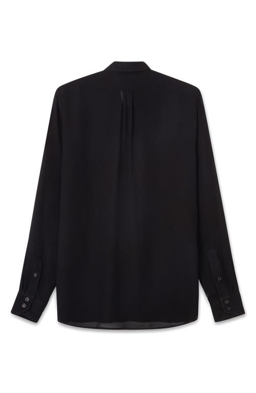 BLK DNM BLK DNM RUFFLE FRONT BUTTON-UP SHIRT