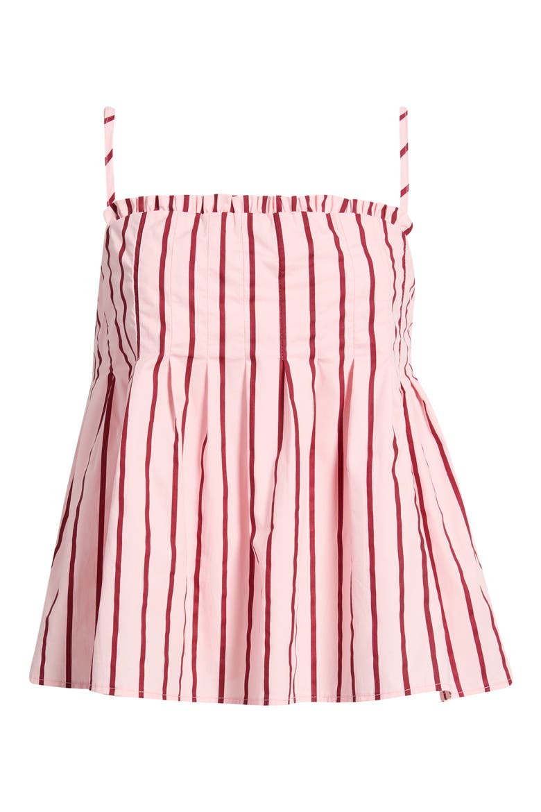 Dulce Stripe Babydoll Top, Alternate, color, PINK STRIPE