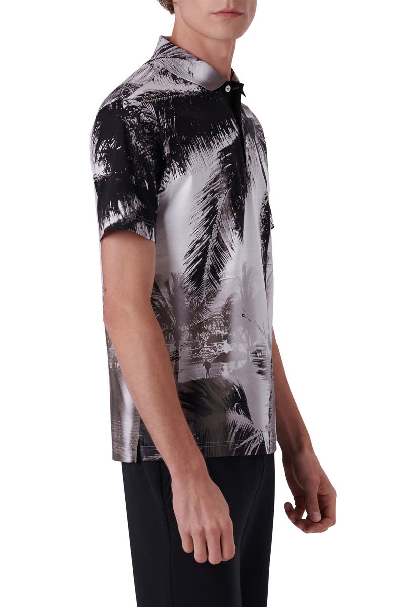 Bugatchi Digital Print Cotton Polo Shirt, Alternate, color,