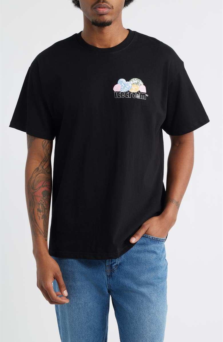ICECREAM Pocket Change Cotton Graphic T-Shirt, Main, color, Black