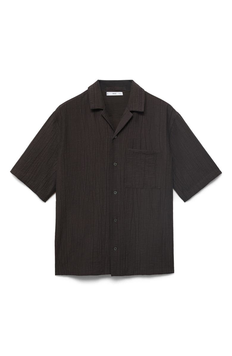 MANGO Creased Effect Camp Shirt, Alternate, color,