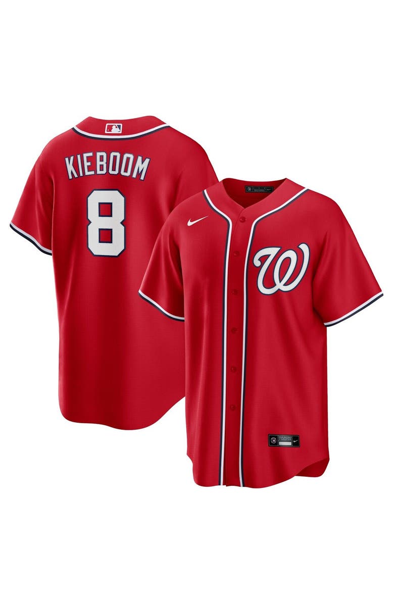 Nike Men's Nike Carter Kieboom Red Washington Nationals Alternate Replica Player Name Jersey, Alternate, color, 