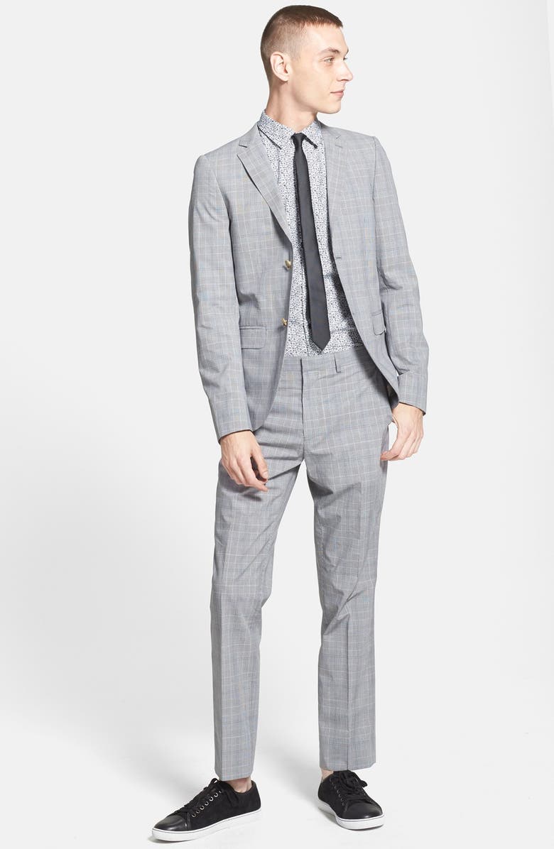 Topman Slim Woven Tie, Alternate, color, 