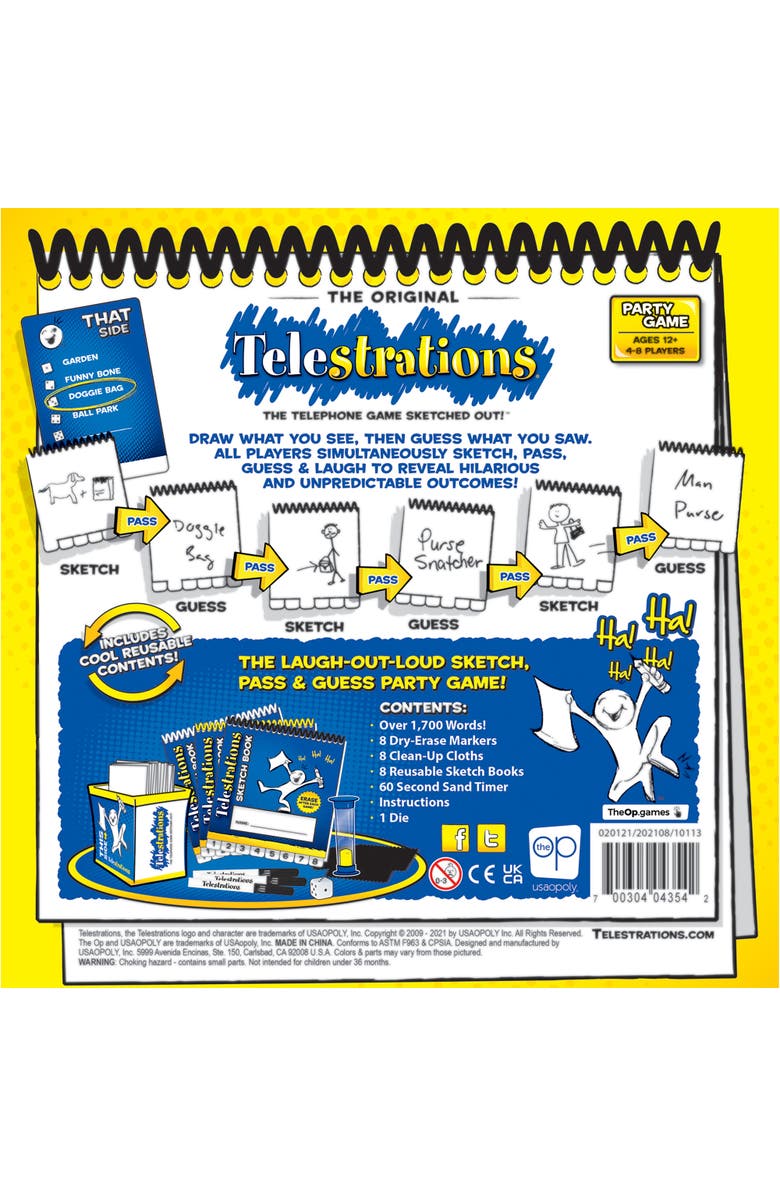 USAOPOLY Telestrations Original Family Drawing Game, Alternate, color, Multicolored