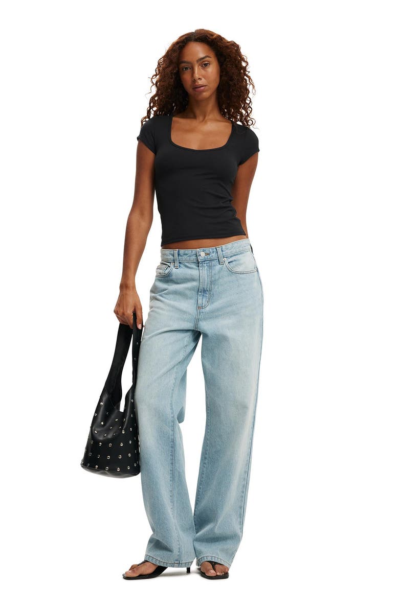 Cotton On Women's Hold Me Short Sleeve, Alternate, color, Black