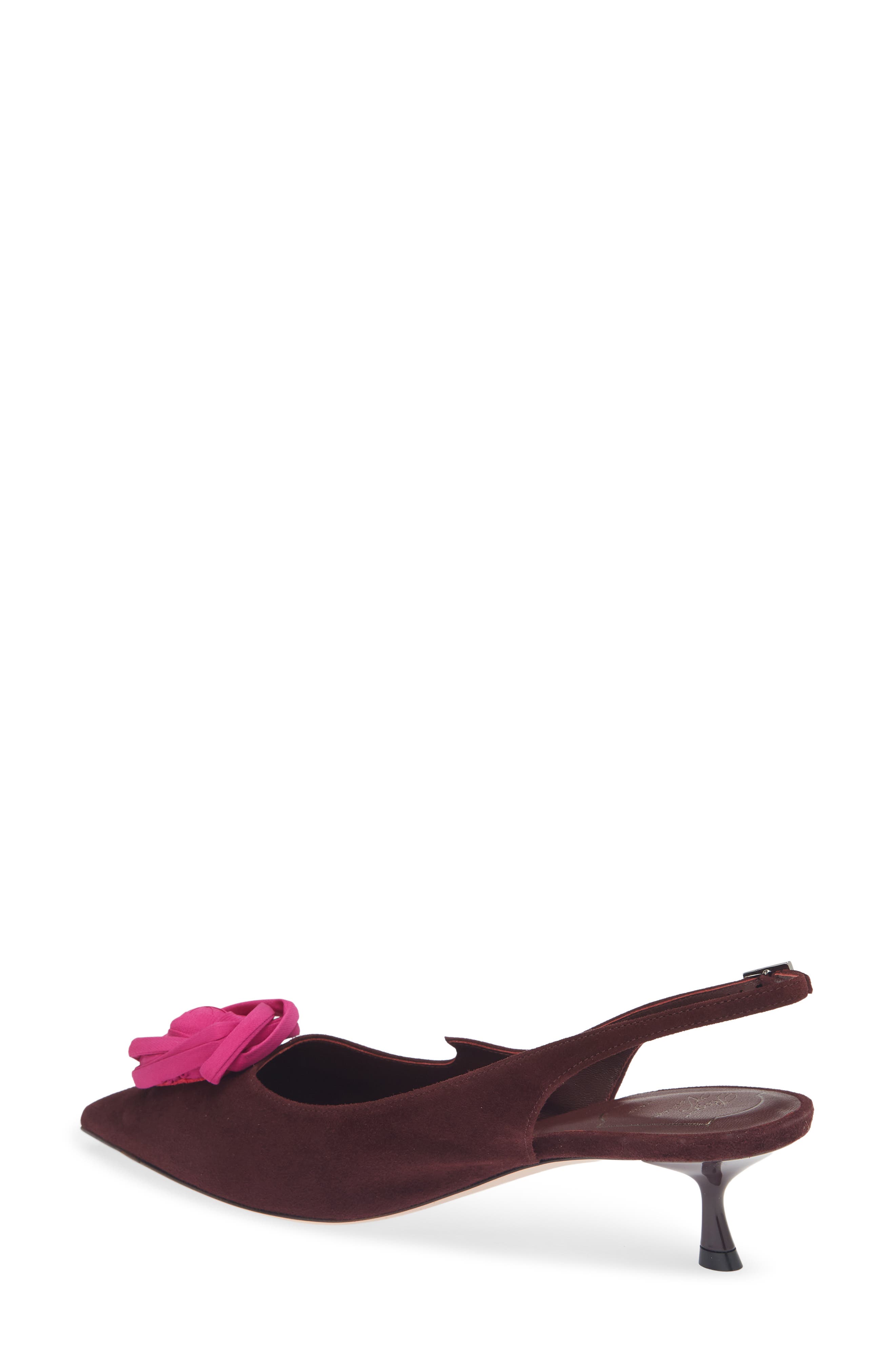 I Love Vivier Roses Slingback Pump, Alternate, color, KRAFT CHIA/ FUXIA MEDIO