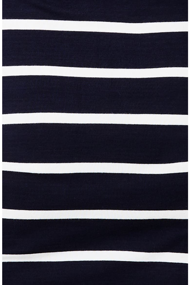 Valerie Stripe Long Sleeve Tunic Maternity Sweater Dress, Alternate, color, NAVY
