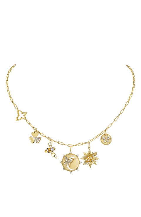 Penka 18K Gold Charm Necklace