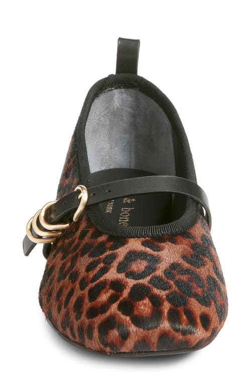Rag & Bone Spire Genuine Calf Hair Mary Jane Flat In Brown