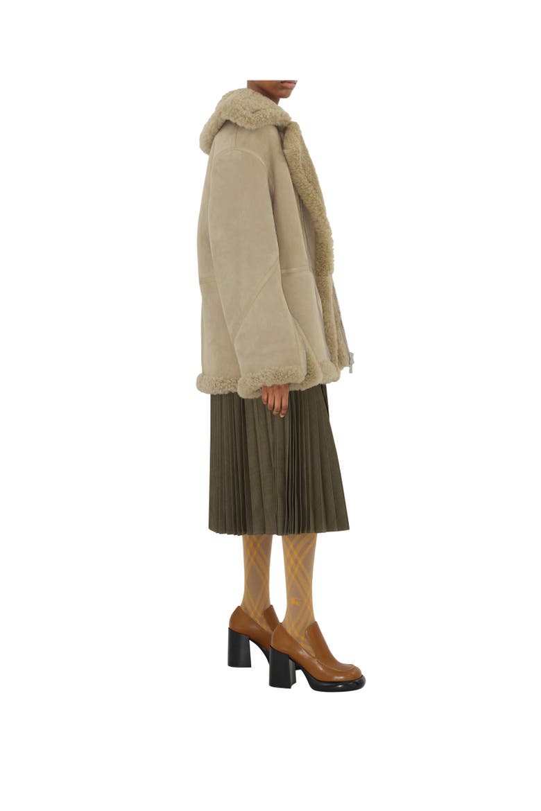 Shearling Aviator Jacket, Alternate, color, Field