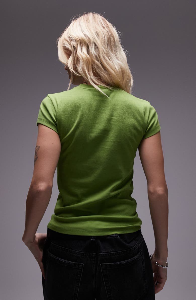 Topshop Everyday Cotton T-Shirt, Alternate, color, Mid Green