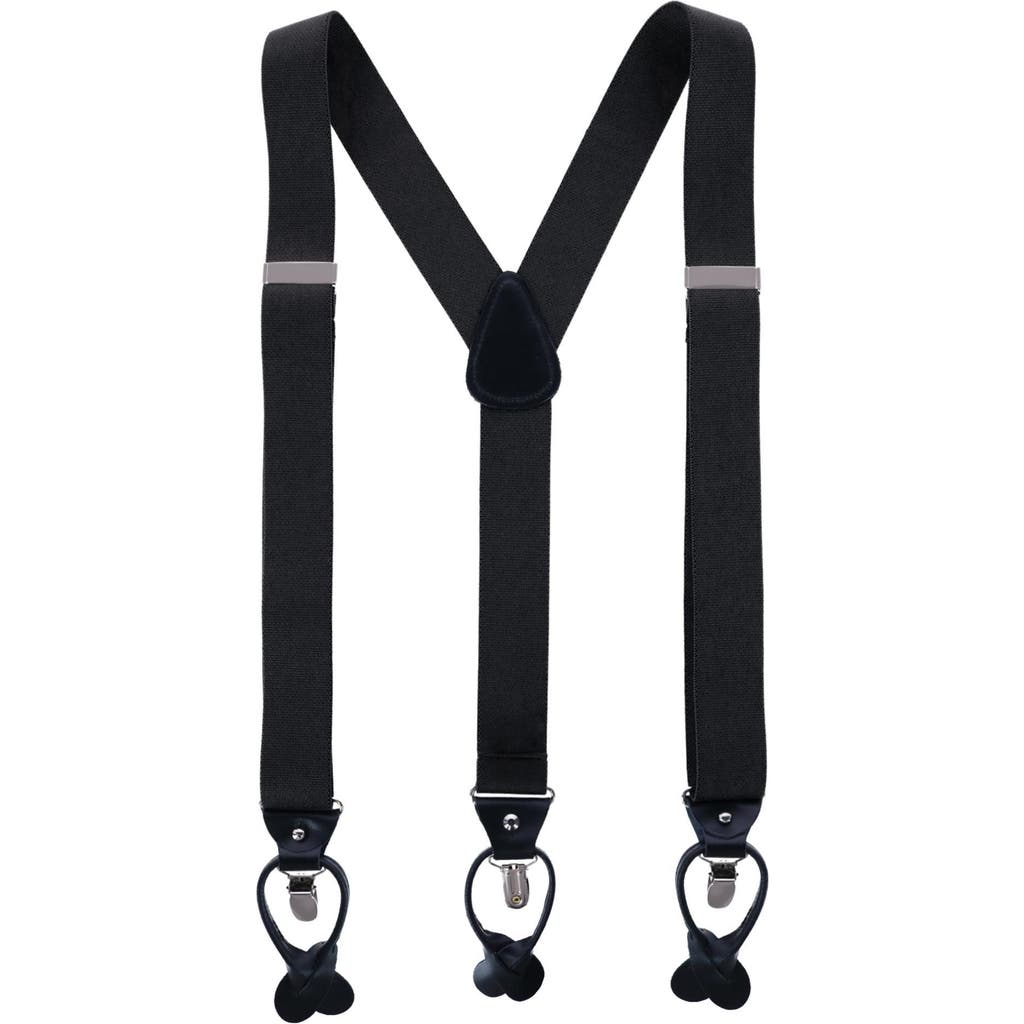 Ascentix Men's Classic Stretch 1 3/8 inch Convertible Suspenders in Black at Nordstrom