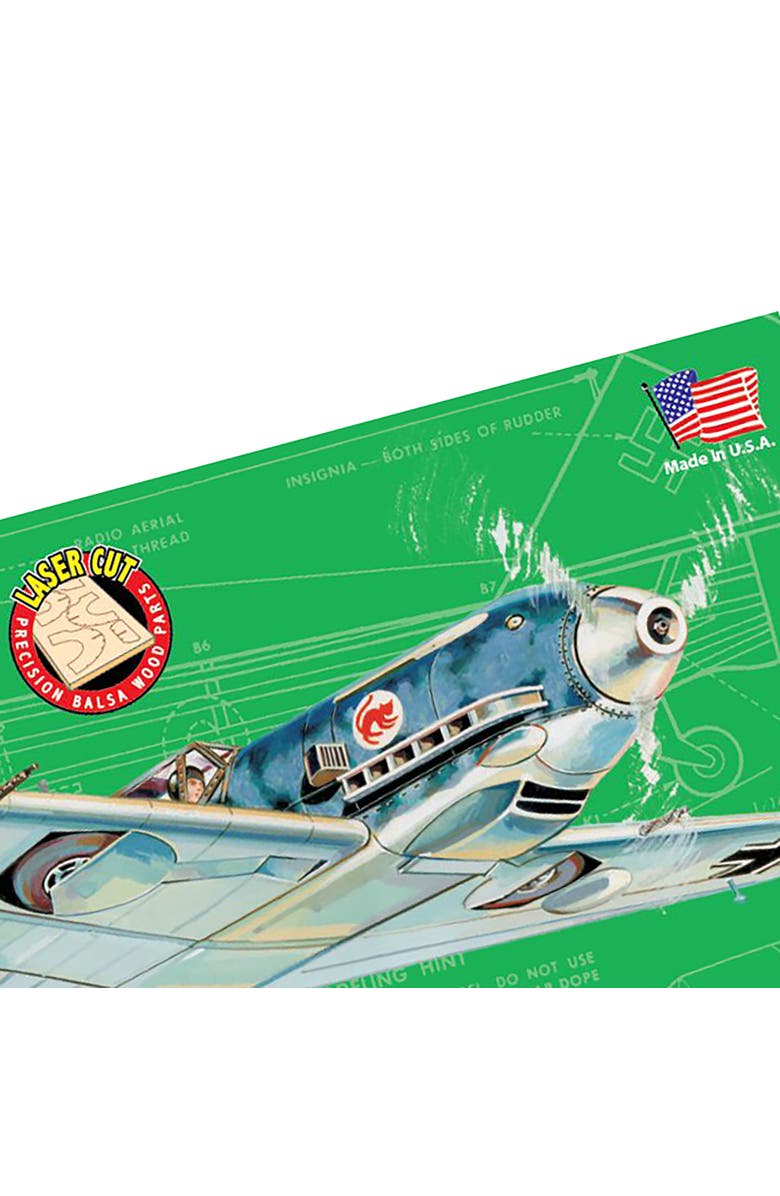 Guillow's Flying Model Kit, Messerschmitt Bf-109, Diy Airplane Building Kit, Alternate, color, Multicolored