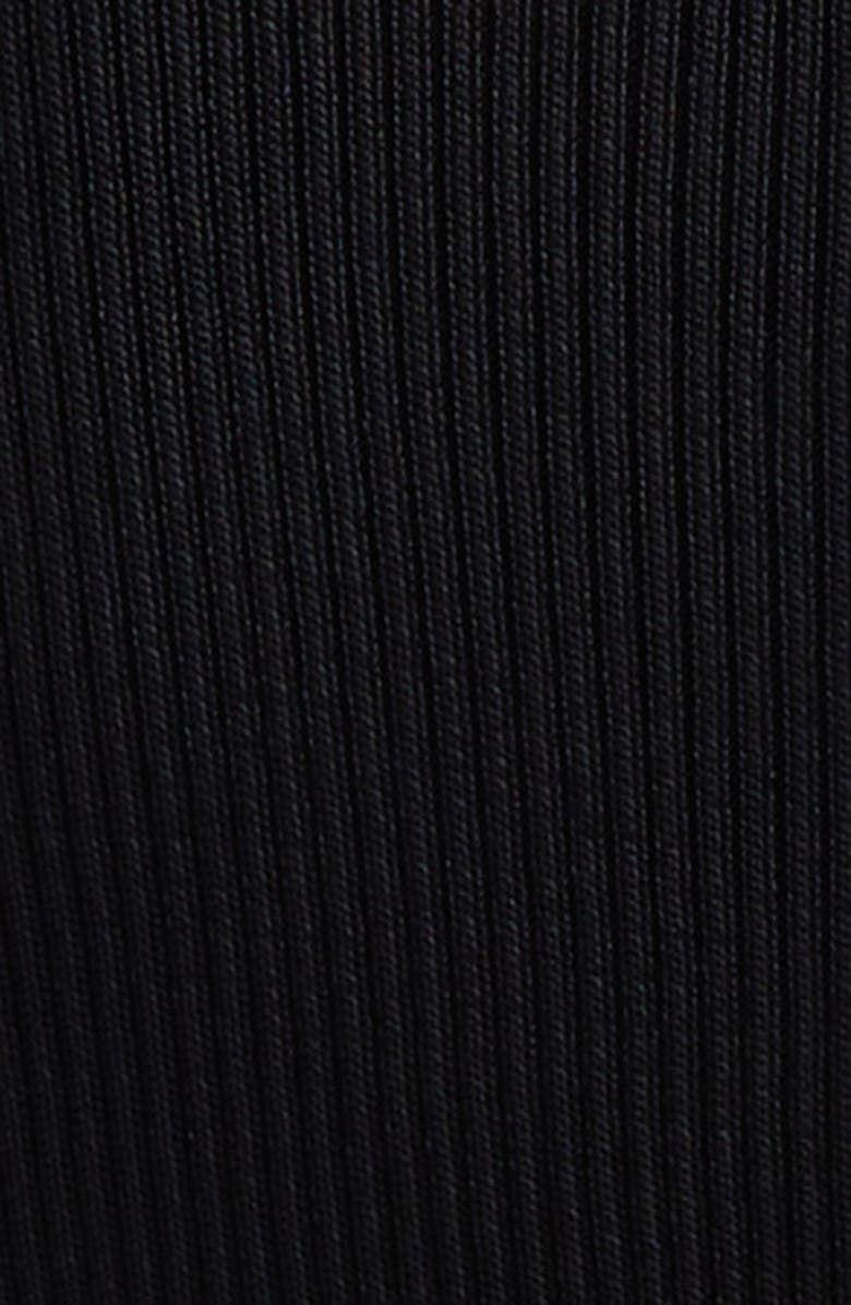 GRACE LING Logo Tag Rib Column Tank, Alternate, color, Black