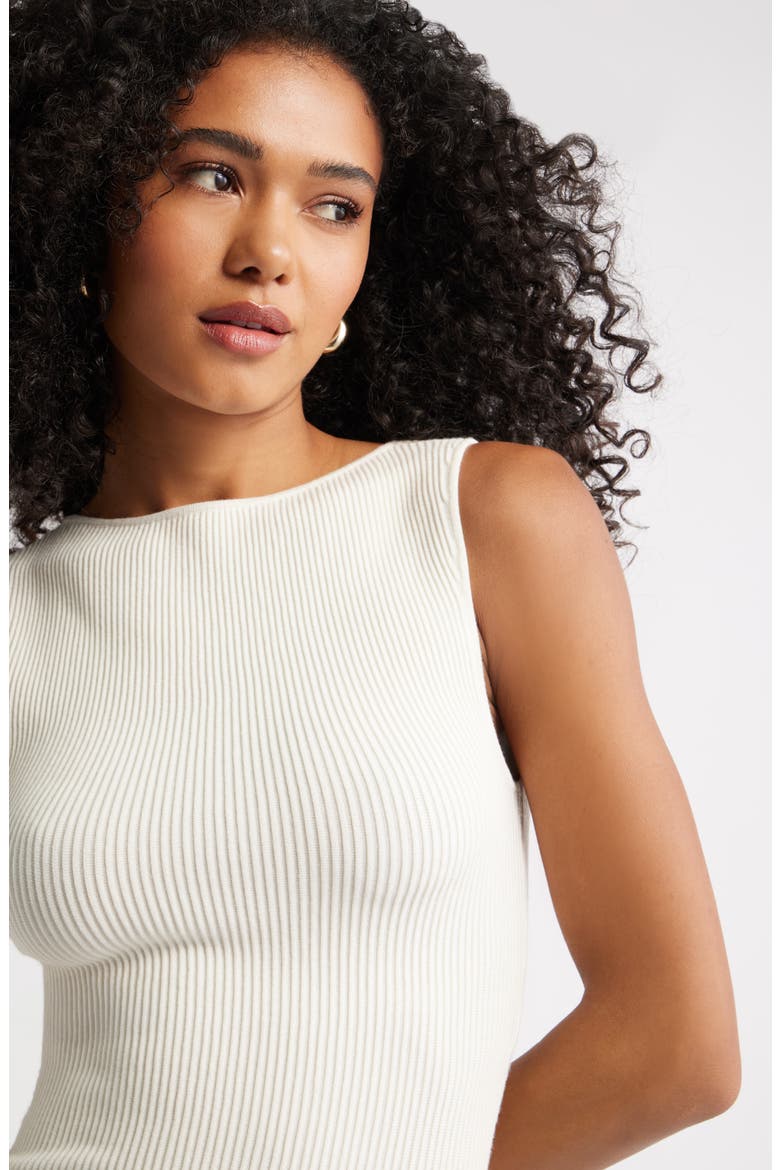 Luxe Sculpt Rib Sweater Tank, Alternate, color, WHITE WHISPER
