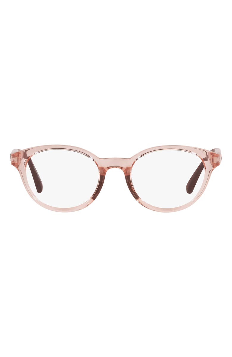 Emporio Armani 46mm Phantos Optical Glasses, Main, color, Shiny Pink / Demo Lens