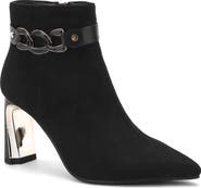 NINETY UNION Chain Ornament Metal Heel Bootie