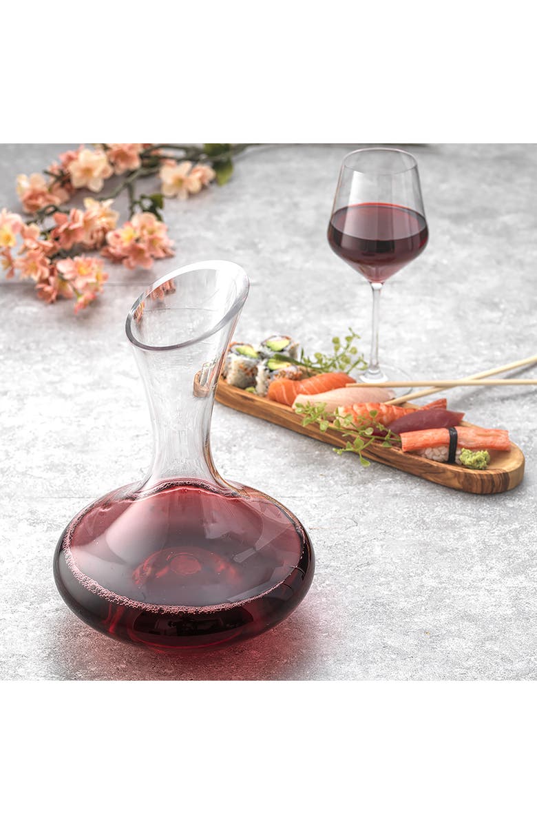 JoyJolt Lancia Crystal Wine Decanter, Alternate, color, Clear