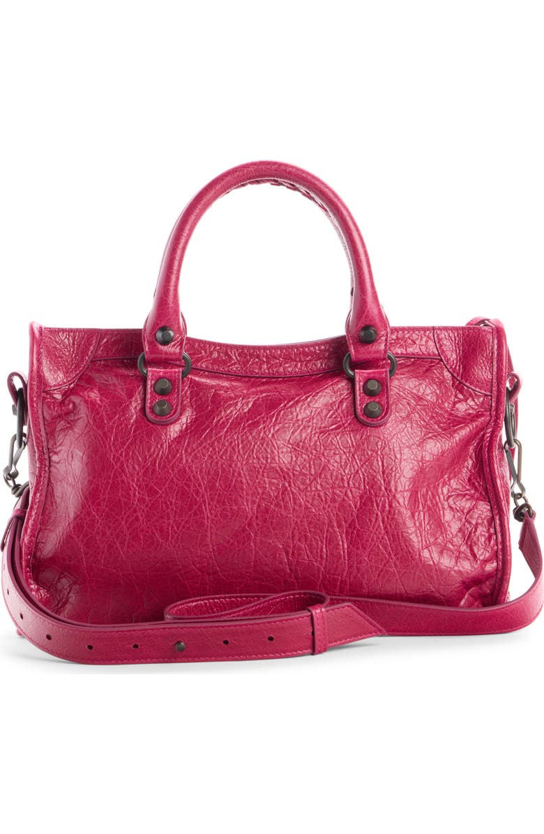 Balenciaga Small Le City Leather Satchel, Alternate, color, 5729 Framboise