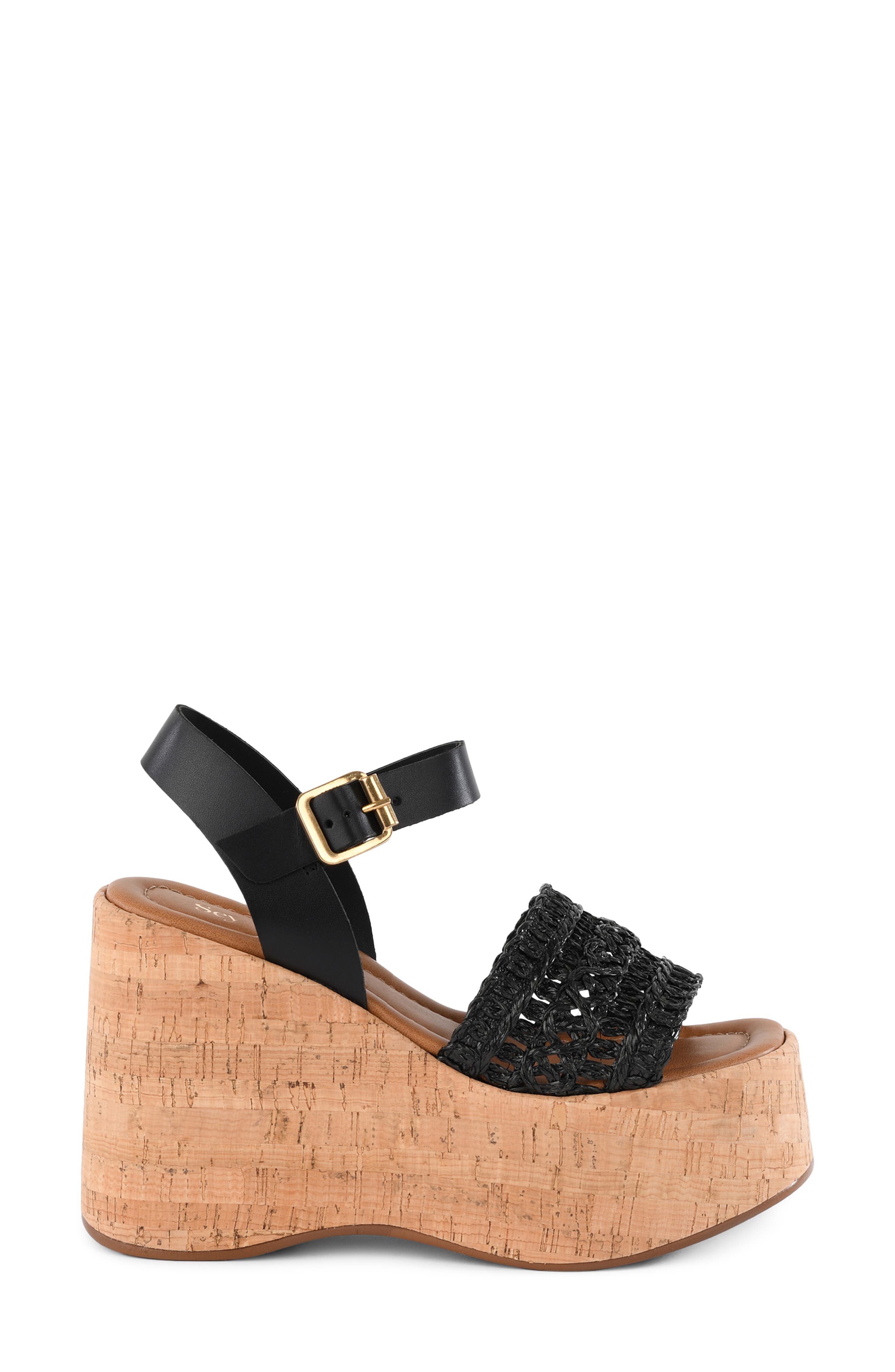 Seychelles Willow Platform Wedge Sandal, Alternate, color, Black
