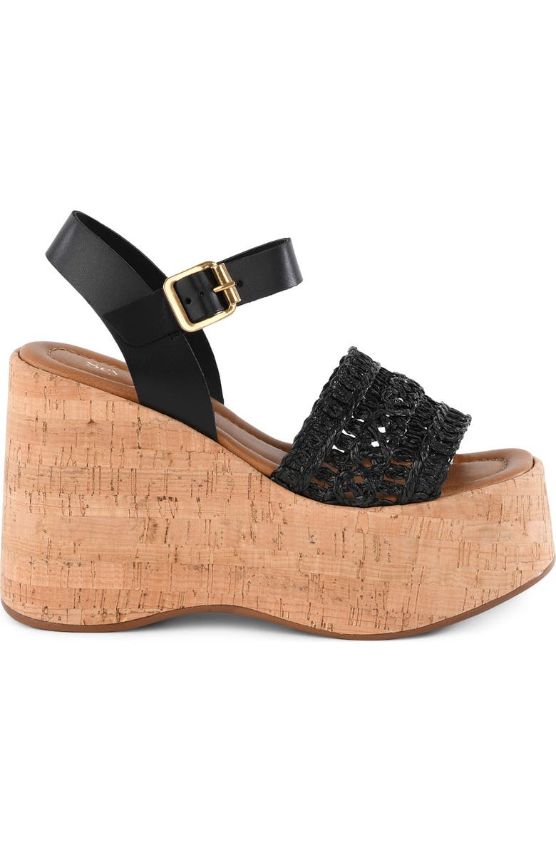 Seychelles Willow Platform Wedge Sandal, Alternate, color, Black