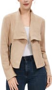 Kimi & Kai Women's Faux Suede Open Front Jacket