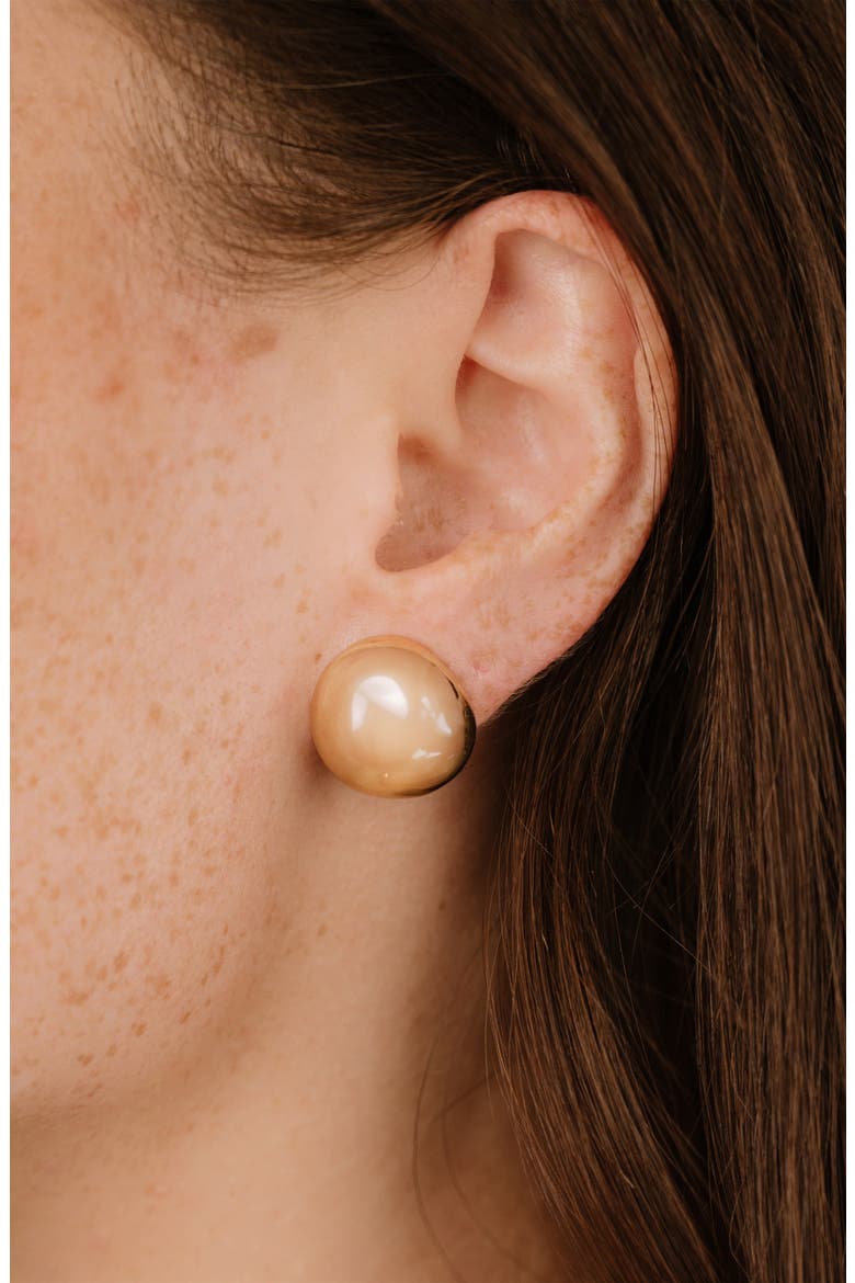 Polished Pebble Drop Earrings, Alternate, color, GOLD