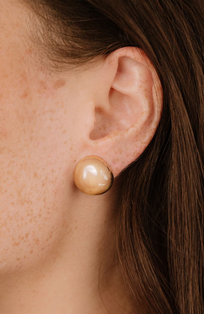 Ettika Polished Pebble Drop Earrings, Alternate, color, Gold