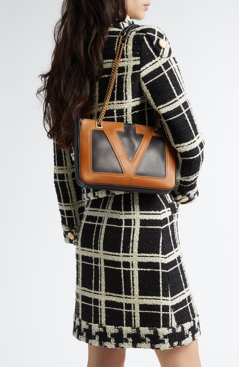 Valentino Garavani Small Viva Superstar Leather Shopper, Alternate, color,