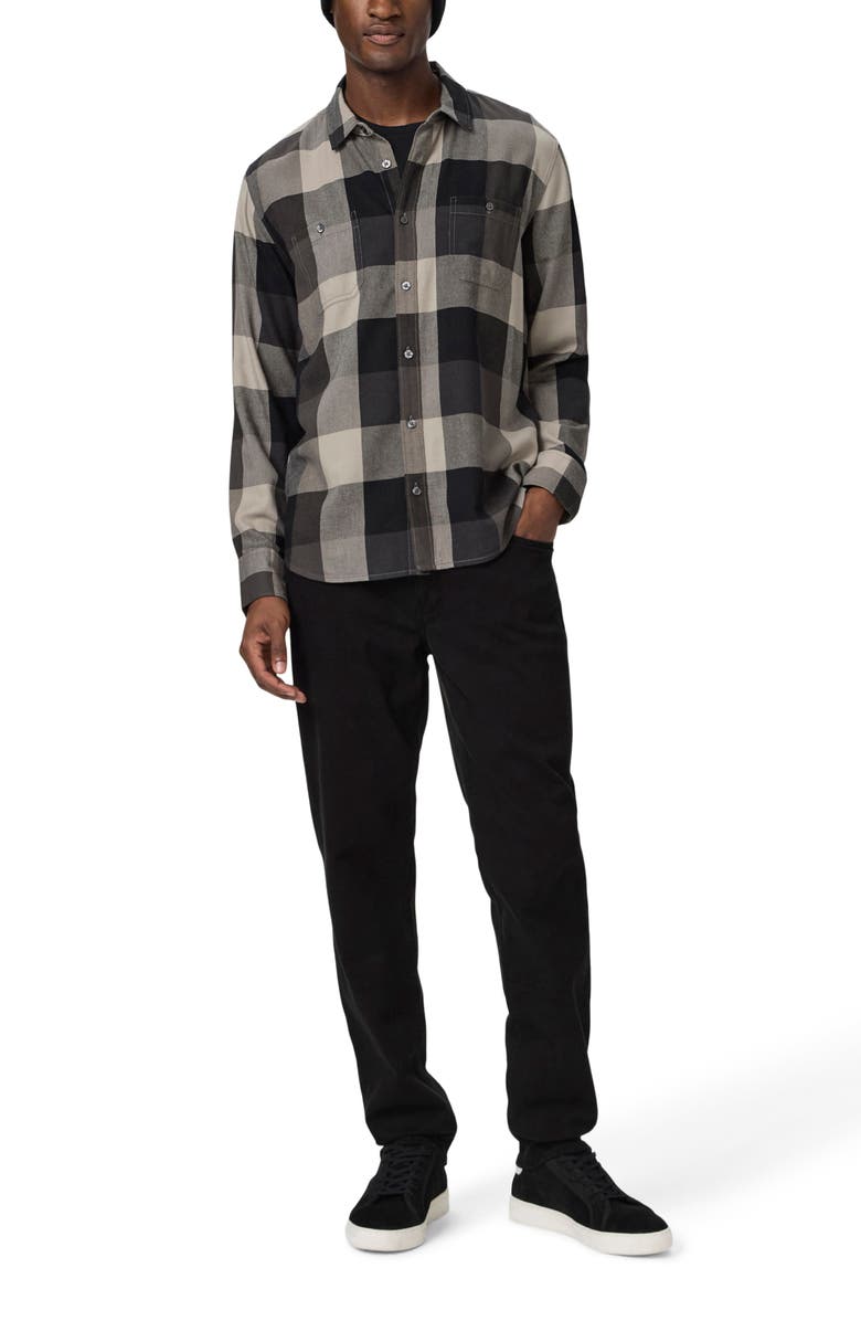 PAIGE Everett Plaid Flannel Button-Up Shirt, Alternate, color, Winter Shale