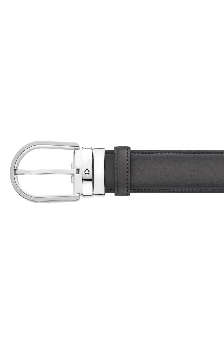 Montblanc Leather Belt, Alternate, color, Grey