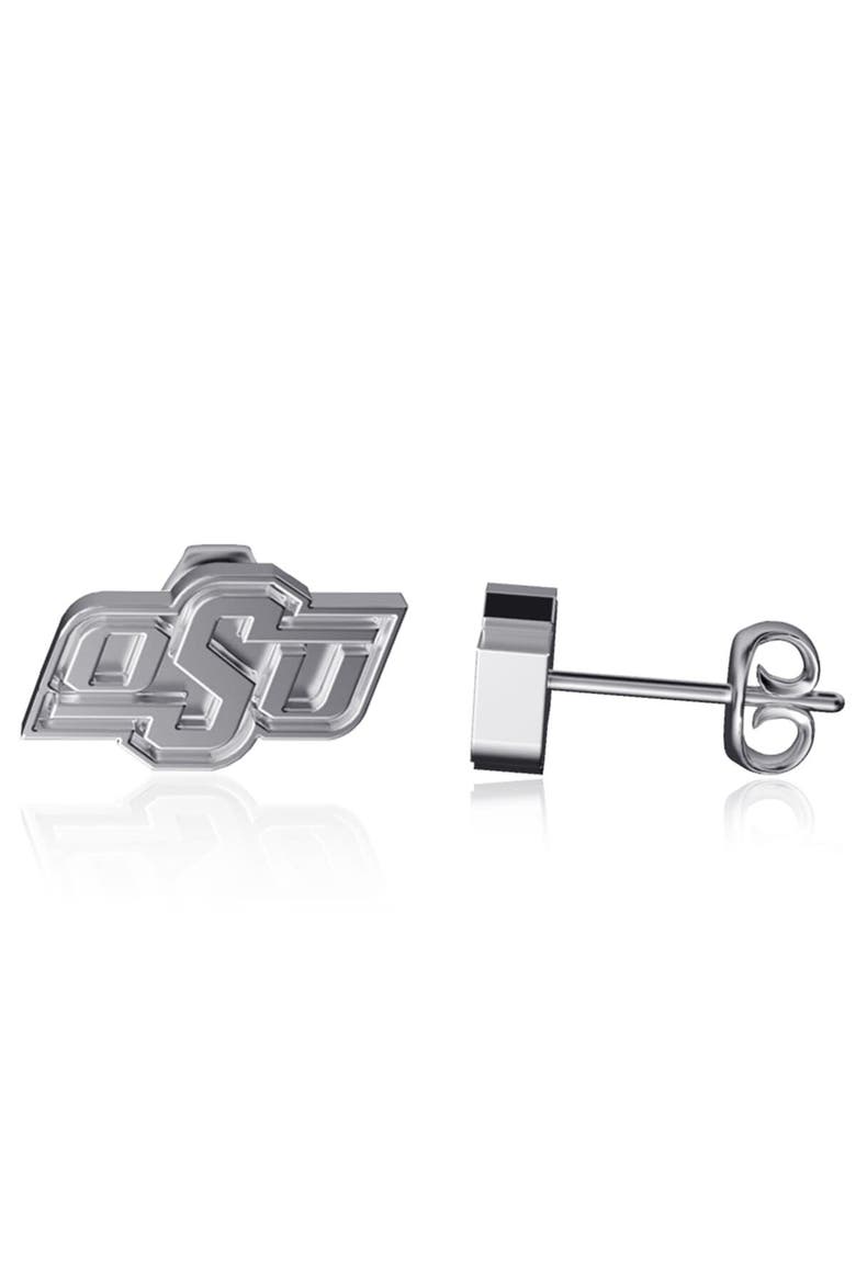 Oklahoma State Cowboys Team Logo Silver Post Earrings, Main, color, Silver