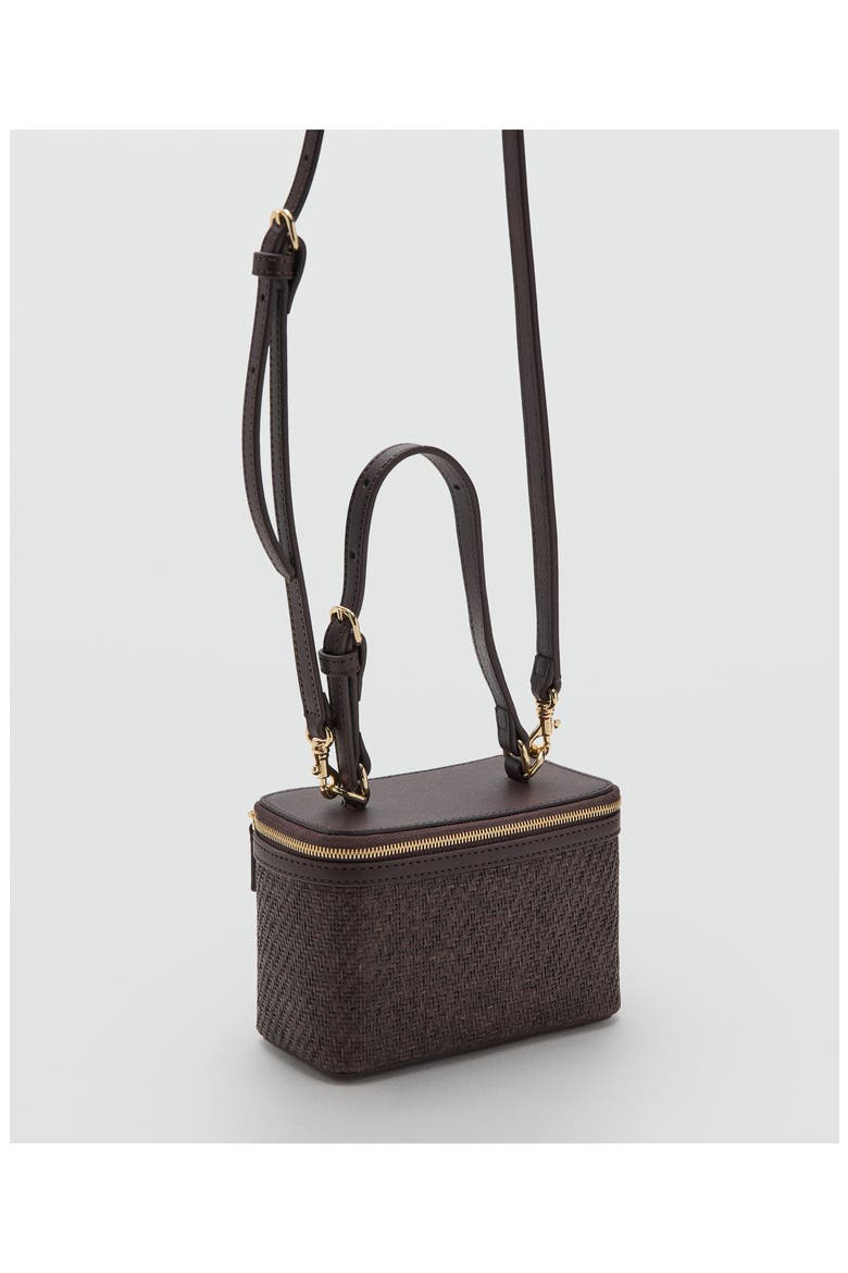 Raffia Toiletry Bag, Alternate, color, CHOCOLATE