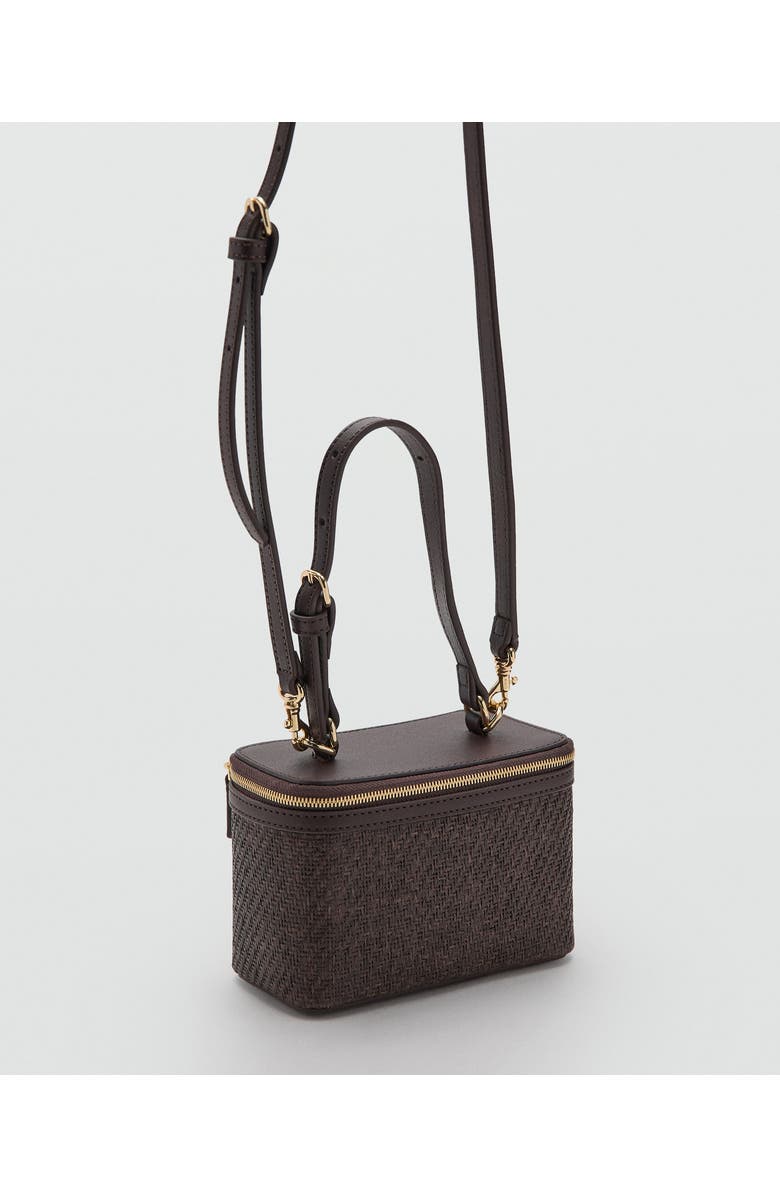 MANGO Raffia Toiletry Bag, Alternate, color,