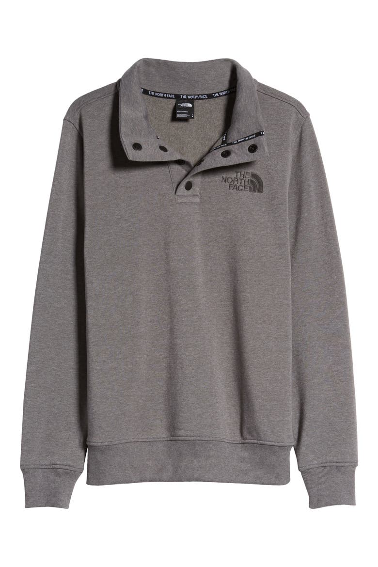 Snap Fleece Pullover, Alternate, color, Medium Grey