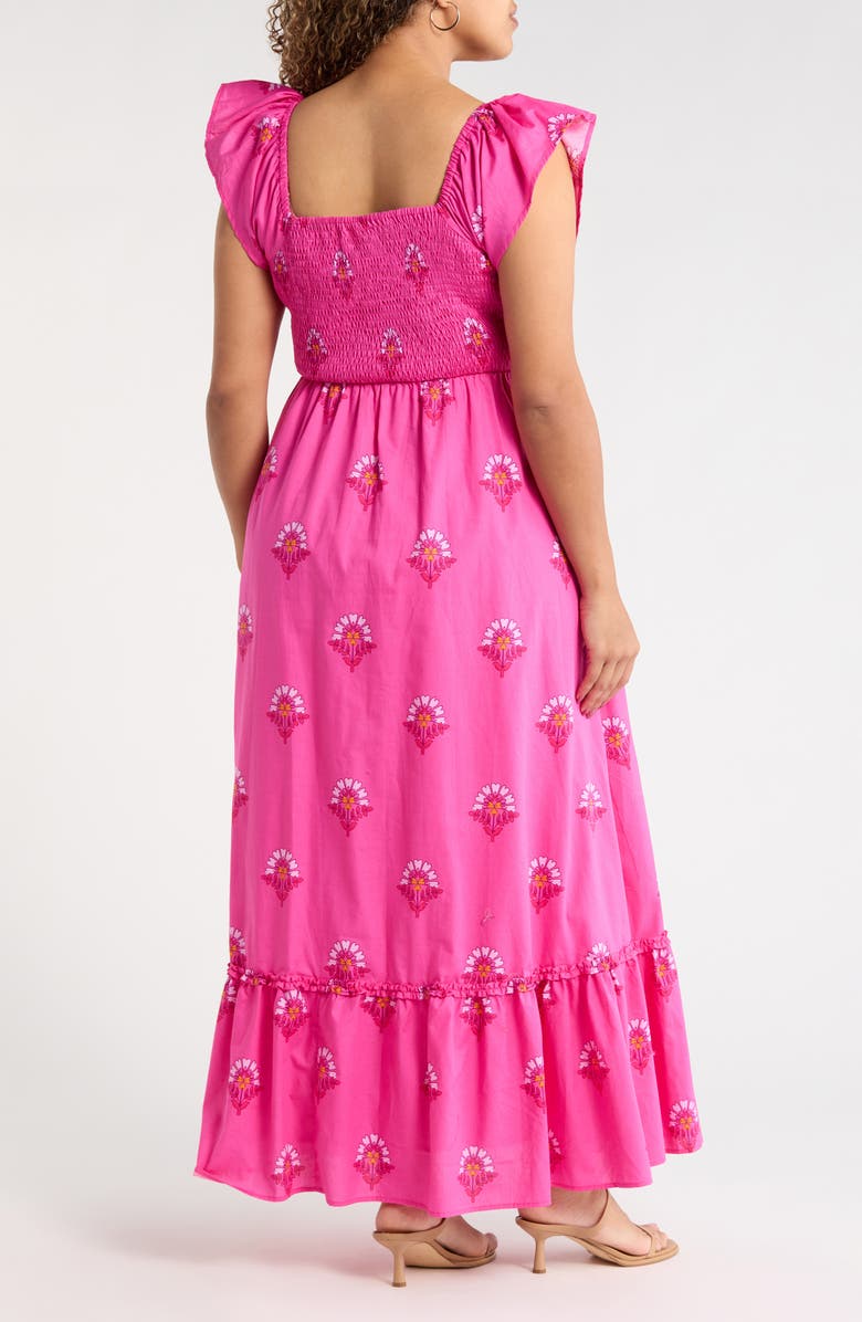 SUGARLIPS Scarlett Floral Mazy Cotton Maxi Dress, Alternate, color, Fuchsia-Pinks